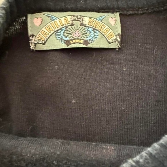 Vanilla Sugar - Y2K Long Sleeve Graphic Tee - Women's Large Brown Pink Floral - Picture 6 of 6